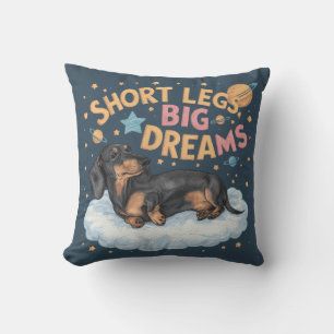 Coussin Dachshund Jambes courtes Gros rêves