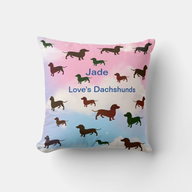 Coussin Dachshund Lover (Recto)