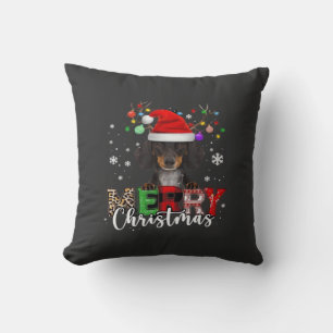 Coussin Dachshund Santa Chien Joyeux Noël T-Shirt Oversize