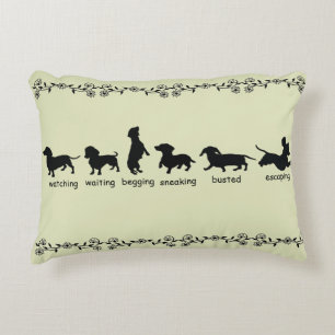 Coussin Dachshund Silhouette