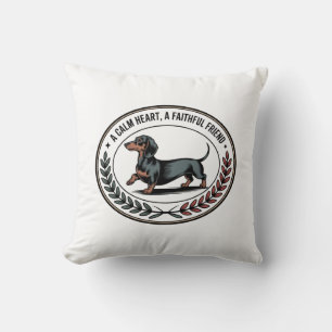 Coussin Dachshund Un Cœur Calme, Un Ami Fidèle