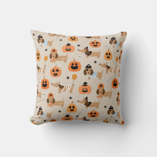 Coussin Dachshunds en Halloween Costumes Motif