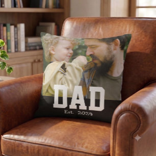 Coussin Dad a établi un texte moderne gras personnalisé