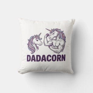 Coussin Dadacorn Licorne Drôle Papa Conception de Chemise