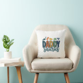 Coussin Daddy Saurus Conception de vecteur de papa dinosau (Chaise)