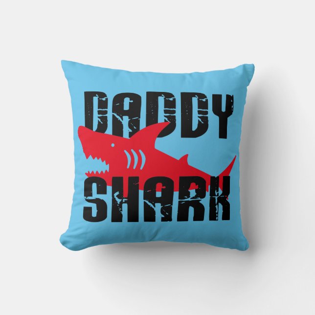 Coussin Daddy Shark Worn Graphic (Recto)