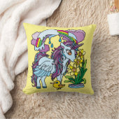 Coussin Daffodiles de printemps et licorne (Couverture)