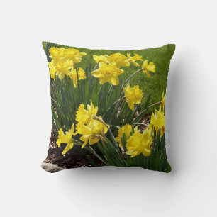 Coussin Daffodils jaunes Fleurs de jardin Jouer l'oreiller