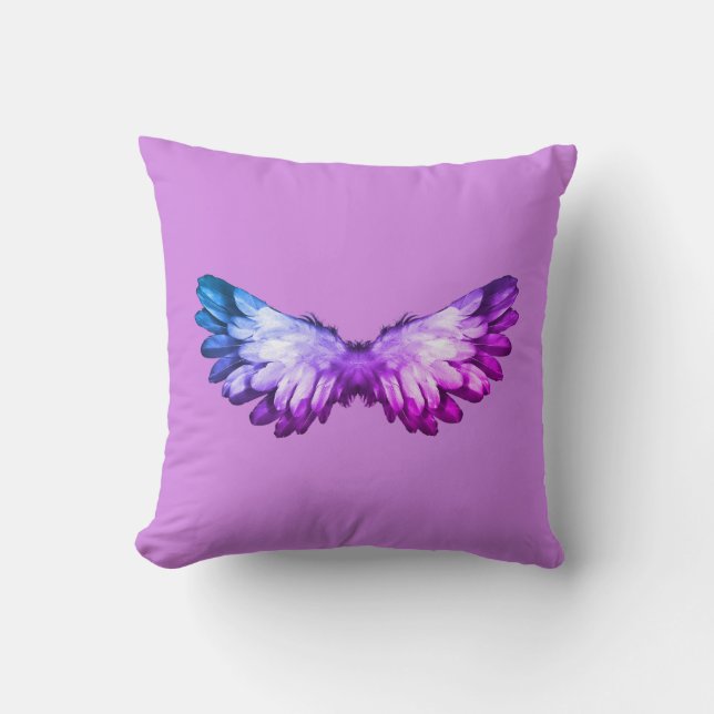 Coussin d'aile d'ange violet (Recto)