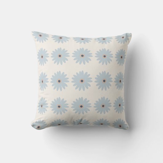 Coussin Daisy bleu clair (Recto)