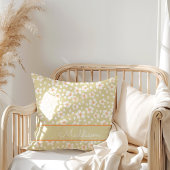 Coussin Daisy Floral Nom personnalisé