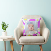 Coussin Daisy Simple Violet Photo (Chaise)