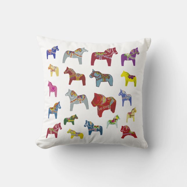 Coussin Dala Horse multicolore (Recto)