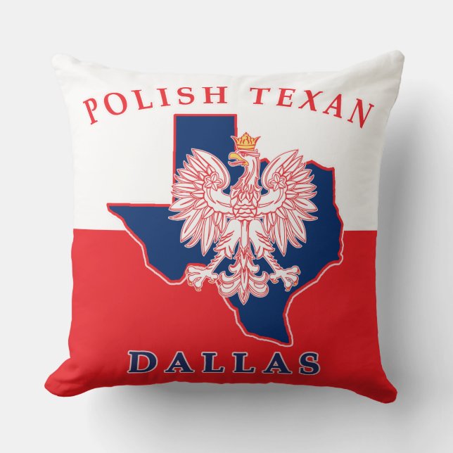 Coussin Dallas polonais Texan (Recto)