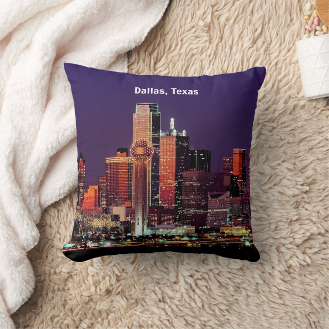 Coussin Dallas, Texas Skyline (Couverture)