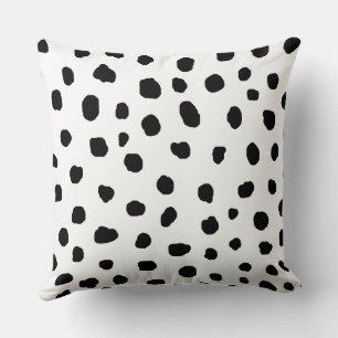 Coussin dalmate moderne points noirs poster de animal