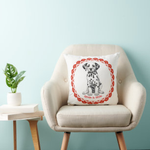 Coussin Dalmatie Imprimer Anniversaire Black and White p