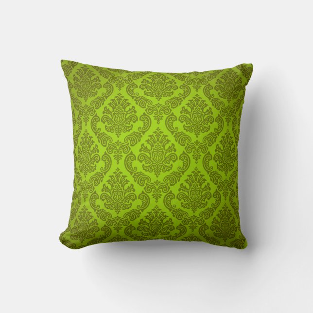 Coussin Damas baroque Vintage| citron (Recto)