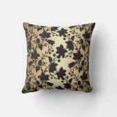 Coussin Damas noir et or (Verso)