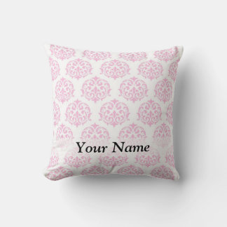 Coussin Damas rose pâle