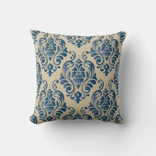 Coussin Damas sans couture motif de l'ornement floral sur