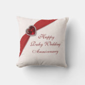 Coussin Damask 40e anniversaire Mariage Jeu d'oreiller (Recto)