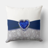 Coussin Damask 45e anniversaire de Mariage Jeu d'oreiller (Verso)