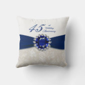 Coussin Damask 45e anniversaire de Mariage Jeu d'oreiller (Verso)