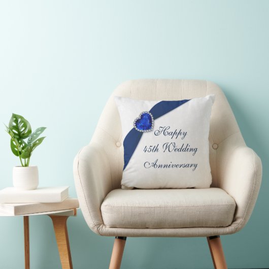 Coussin Damask 45e anniversaire de Mariage Jeu d'oreiller (Chaise)