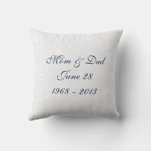 Coussin Damask 45e anniversaire de Mariage Jeu d'oreiller (Verso)