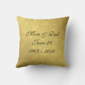 Coussin Damask 50e anniversaire Mariage Jeu d'oreiller (Verso)