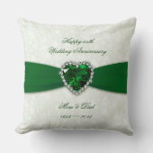 Coussin Damask 55e anniversaire du Mariage (Recto)