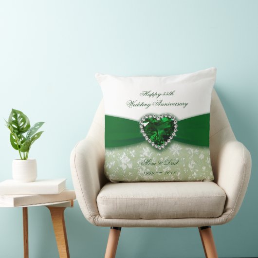 Coussin Damask 55e anniversaire du Mariage (Chaise)