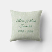 Coussin Damask 55e anniversaire Mariage Jeu d'oreiller (Verso)