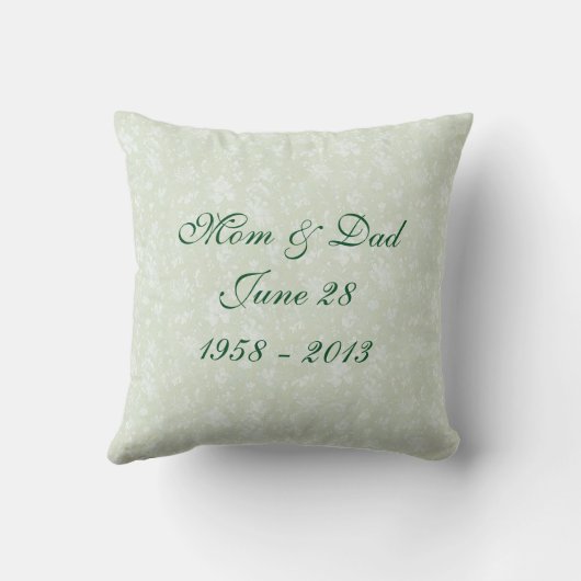Coussin Damask 55e anniversaire Mariage Jeu d'oreiller (Verso)