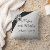 Coussin Damask 60e Anniversaire Mariage Pillow (Couverture)