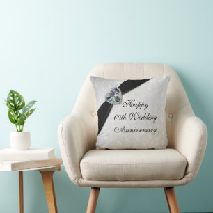 Coussin Damask 60e Anniversaire Mariage Pillow