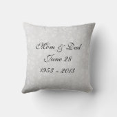 Coussin Damask 60e Anniversaire Mariage Pillow (Verso)