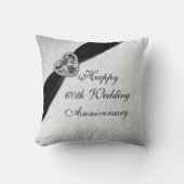 Coussin Damask 60e Anniversaire Mariage Pillow (Recto)