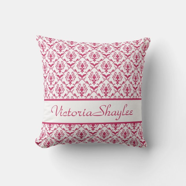 Coussin Damask rose #2 personnalisable (Recto)