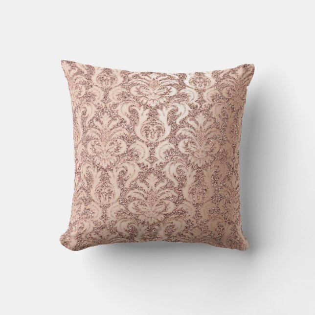 Coussin Damask Royal Parties scintillant Blush Skinny Rose (Recto)