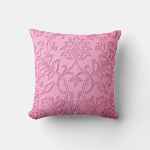 Coussin damask velvet rose giri victorien tissu motif
