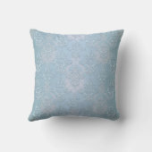 Coussin Damassé Bleu Bébé Pastel (Verso)