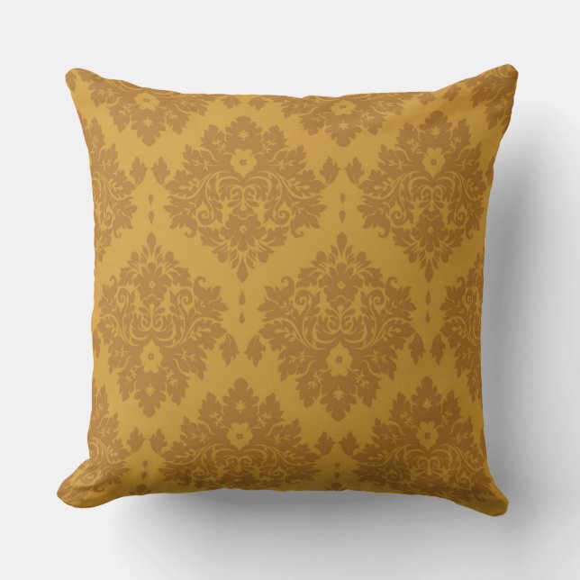 Coussin Damassé d'or de luxe (Recto)