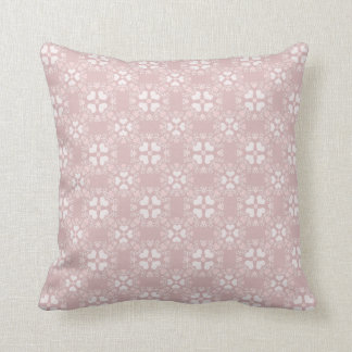 Coussin Damassé mauve de coeur