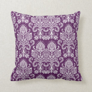 Coussin Damassé victorienne pourpre