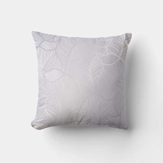 Coussin Damassé vintage argent (Recto)