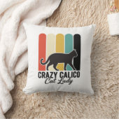 Coussin Dame Chèvre Calico Folle Design de Chat Rétro Vint (Couverture)