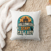 Coussin Dame de chat Halloween Épouvantable Maison hantée (Couverture)