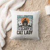 Coussin Dame de chat Halloween Maison hantée effrayante Vi (Couverture)
